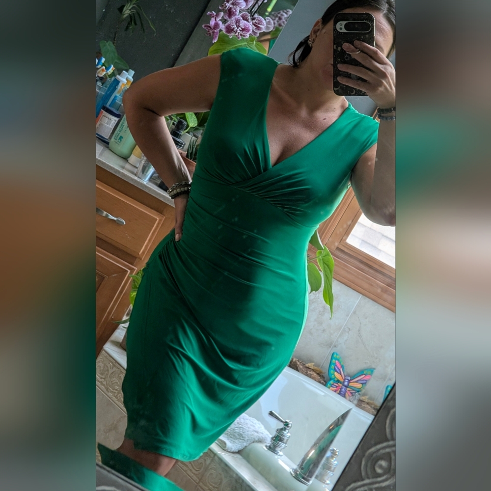 Ralph Lauren Vibrant Green Midi Dress